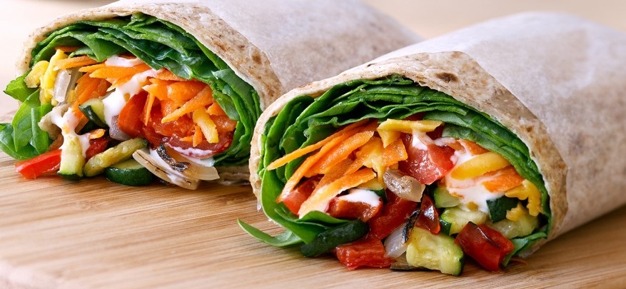 Diabetes Recipe - Mediterranean Veggie Wrap 