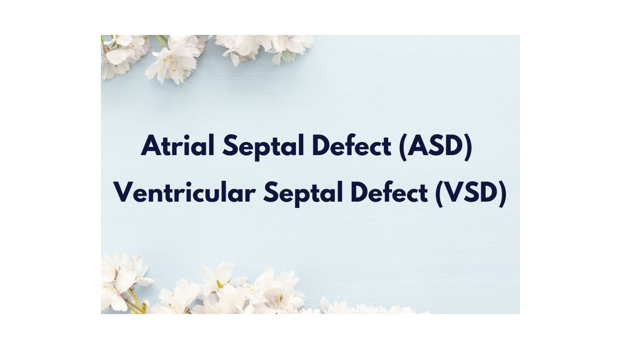 What are atrial septal defects (ASD) and ventricular septal defects (VSD)